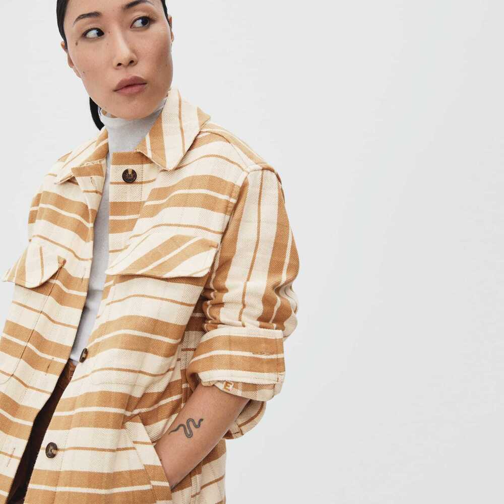 Everlane The Oversized Shirt Jacket Tan Base - Size L